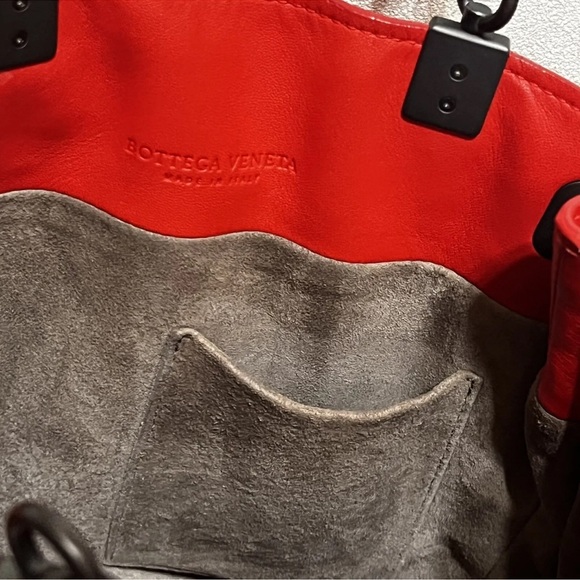 Bottega Veneta Intrecciato Red Orange Cross body bag - Picture 13 of 16